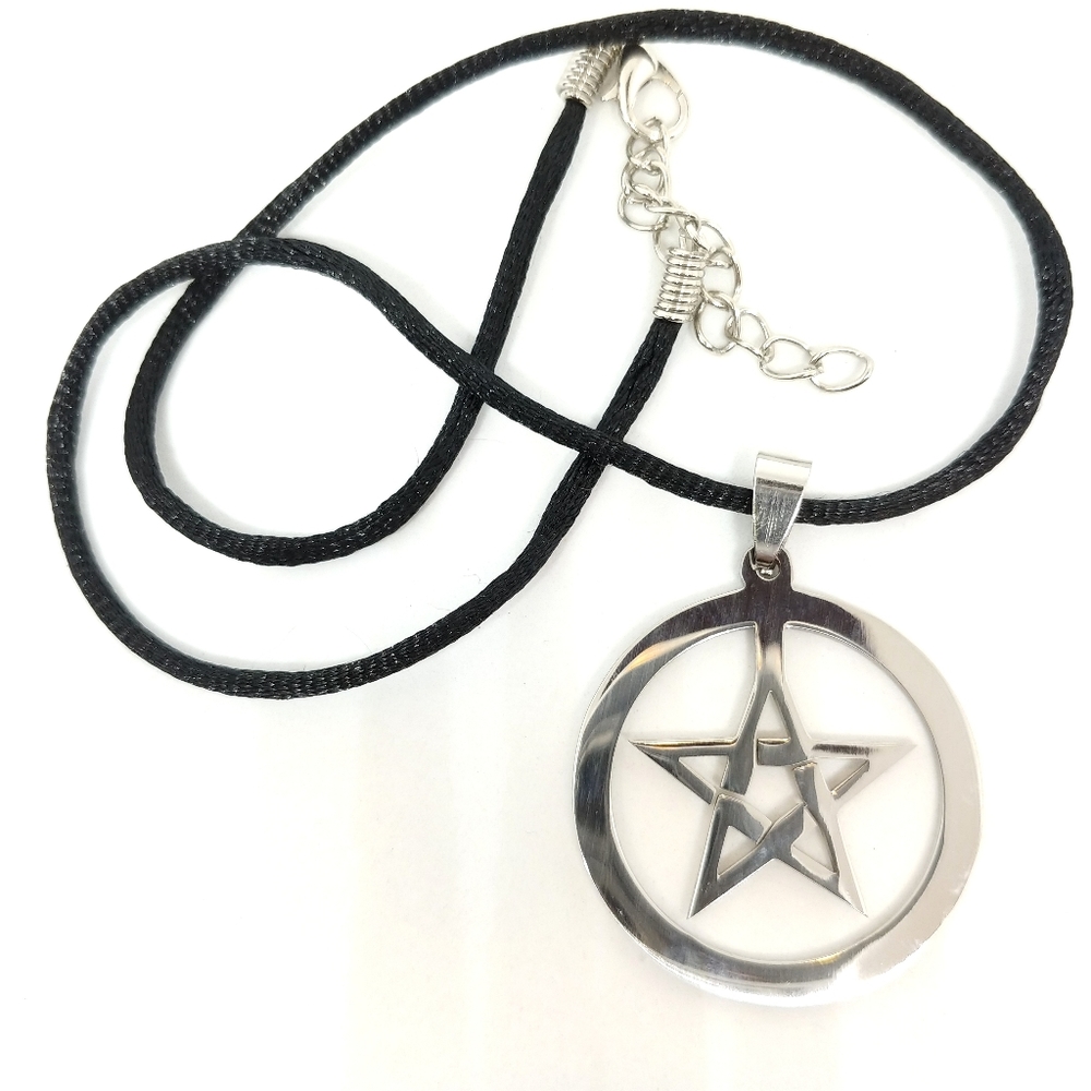 Stainless Steel Pentagram Necklace.